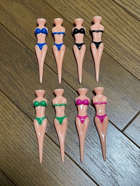ゴルフティー ウケ狙い コンペ ラウンド 景品 美人美女 ビキニ 練習 4種8本