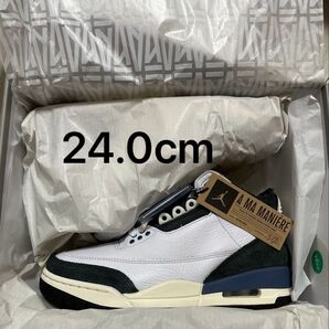 【新品 未使用】NIKE アママニエール エアジョーダン3 AJ3 For The Love 24.0cm ブルー 青