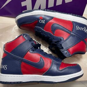 NIKE シュプリーム ダンクハイ ネイビー Supreme SB Dunk Navy 24cm