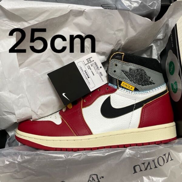 【新品 未使用 正規品】UNION Nike Air Jordan1 High Chicago ユニオン ナイキ シカゴ 25cm