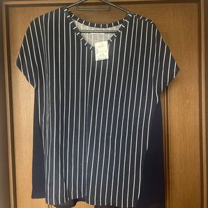 ボーダーTシャツ ネイビー×ホワイト フリーサイズ 新品未使用