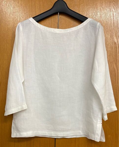 レディース★ユニクロ★麻ブラウス M オフ白 中古品