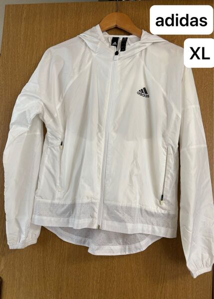 【未使用美品】adidas ウィンドブレーカー レディース LL ホワイト