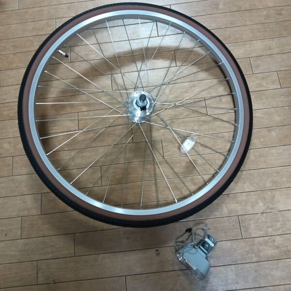 26インチ自転車 完組ホイールダイナモライトセット