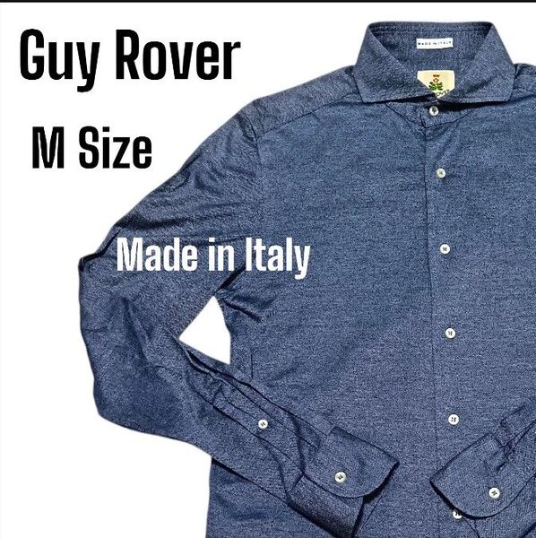 イタリア ギローバー Guy Rover 鹿の子ポロシャツ 長袖シャツMサイズ