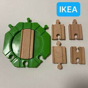IKEA イケア 転車台 回転台 ミニレール 木製レール ターンレール 凸凸 凹凹レール