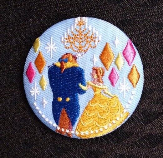 ▲美女と野獣▲ディズニー刺繍缶バッジ