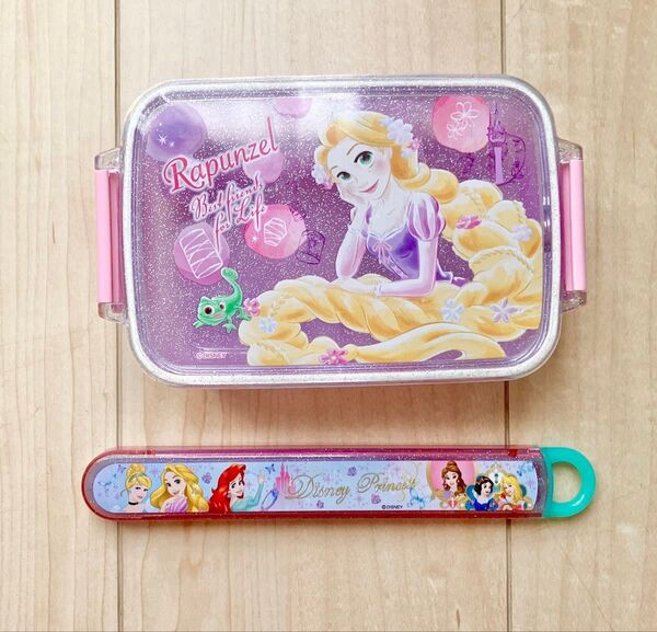 ラプンツェル お弁当箱 450ml お箸付き(ディズニープリンセス)子供用 キッズ ランチボックス おまけ 箸