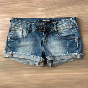 ZARA デニムショートパンツ フリンジ ショーパン