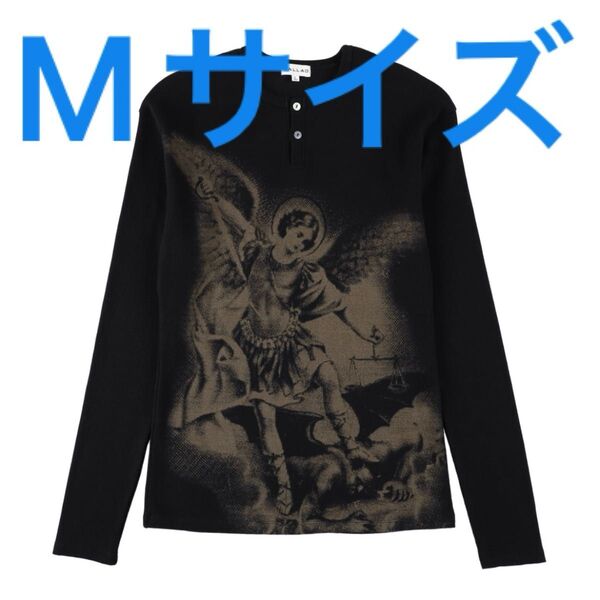 【Mサイズ】VALLAD V.HENRY NECK L/S ブラック サーマル IO着用