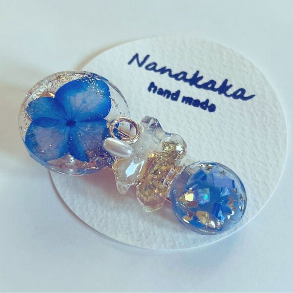 レジン ヘアクリップ ハンドメイド