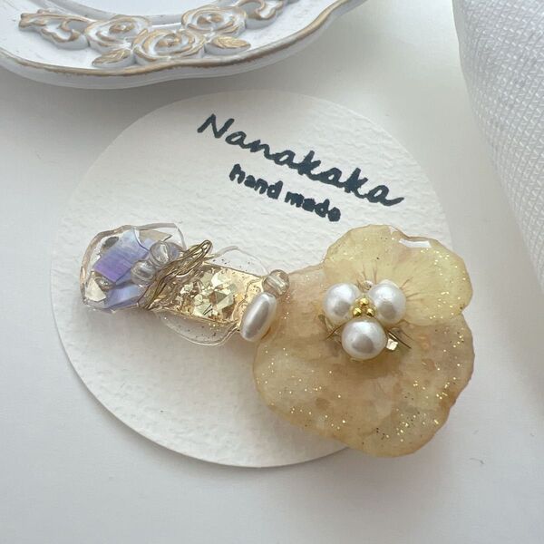 レジン ハンドメイド ヘアクリップ