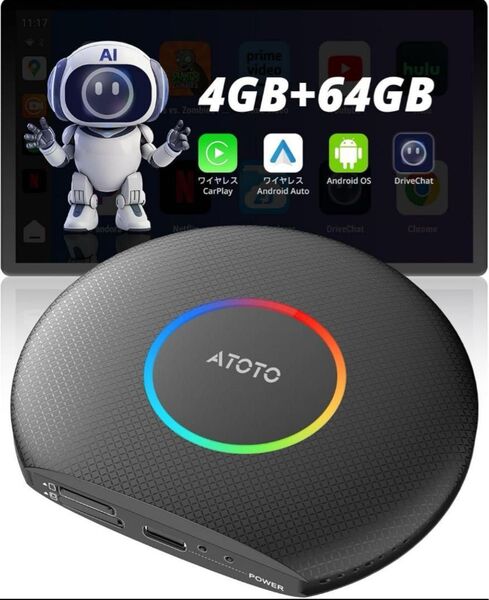ATOTOZONE CB6 ワイヤレスCarplay Android Auto