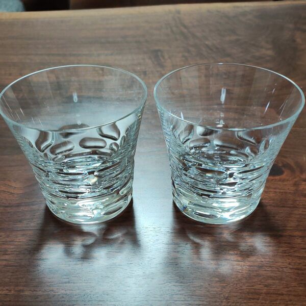 バカラ Baccarat ロックグラス ルチア ペア 刻印つき