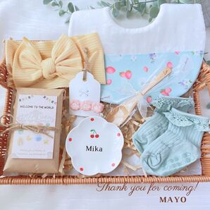 ベビーセット 出産祝い おしゃれ ハンドメイド 女の子 名入れ 食器 新品