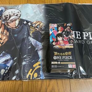 ワンピースカード 新たなる皇帝 チャンピオンシップセット トラファルガーロー プレイマット ストレージボックス テープ付き
