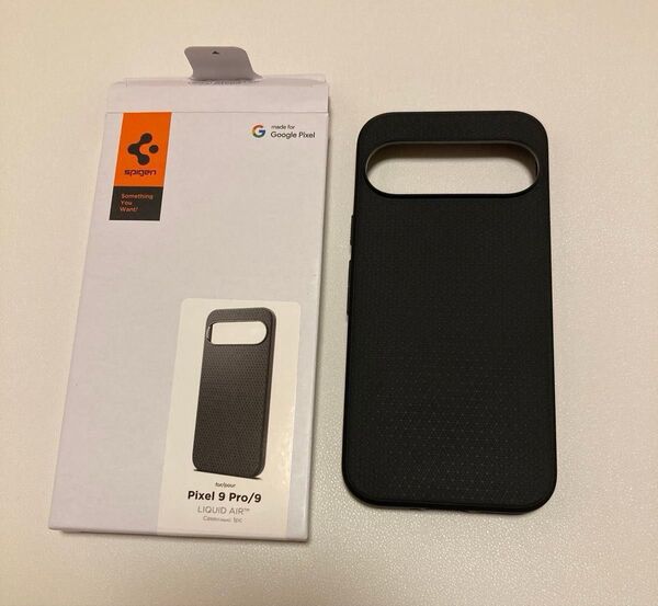Spigen Pixel 9 / 9 Pro ケース 耐衝撃 薄型 リキッド・エアー ACS07682 (マット・ブラック)