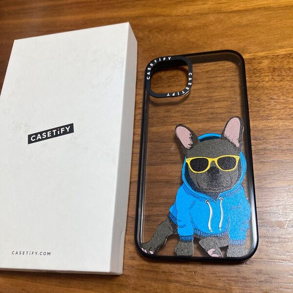 CASETiFY コンパクト iPhone 13 ケース Hipster Frenchie Black - ブラック