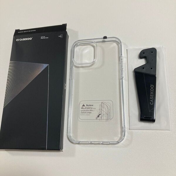 CASEKOO iPhone12ProMax 用 ケース クリア 米軍MIL規格 耐衝撃 携帯カバー (クリア)