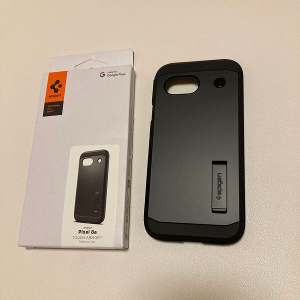 Spigen Google Pixel 8a ケース 耐衝撃 スタンド付き タフ・アーマー ACS07264 (ブラック)
