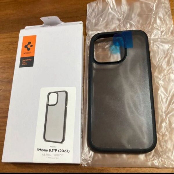 Spigen iPhone 15 Pro ケース クリア ウルトラ・ハイブリッド ACS06709 (フロスト・ブラック)