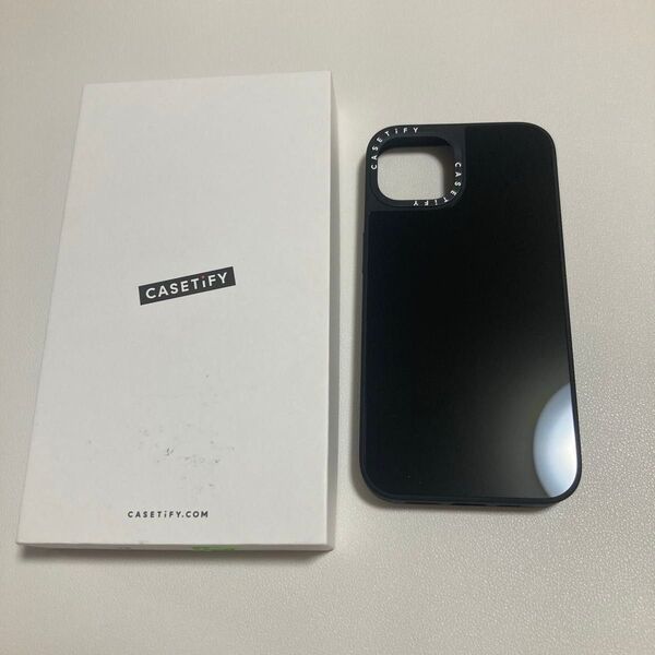 CASETiFY ミラー iPhone 14 ケース ブラック (ブラックバンパー)