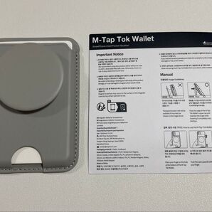 Sinjimoru 指に優しいMagSafeグリップとウォレットが一体に 3枚カード収納可能 M-Tap Tok Wallet