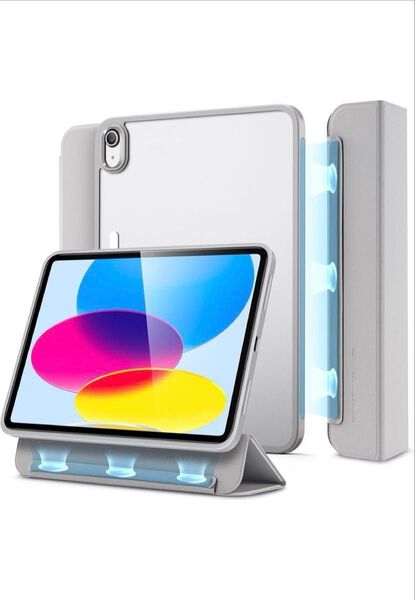 ESR iPad 11世代 ケース (A16、2025) iPad 第10/11世代 (2022/2025)専用 三つ折り グレー