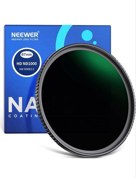 NEEWER 67mm NDフィルター ND1000 10-ストップ 減光フィルター HD光学ガラス 多層ナノコーティング