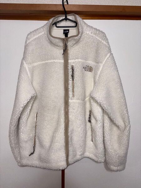 THE NORTH FACE ザノースフェイス ボアジャケット フリース オフホワイト 冬物 XLサイズ
