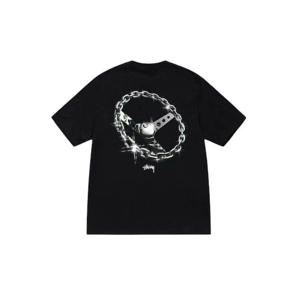 STUSSY(ステューシー) STUSSY CHAIN-LINK TEE White -black Tシャツ 半袖 メンズ