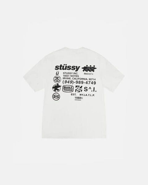 STUSSY(ステューシー) STUSSY DNA PIG.DYED.TEE White -black Tシャツ 半袖 メンズ