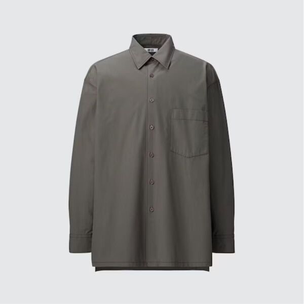 長袖シャツ ワークシャツ 古着 トップス ブロードオーバーサイズシャツ UNIQLOu ユニクロu ユニクロユー