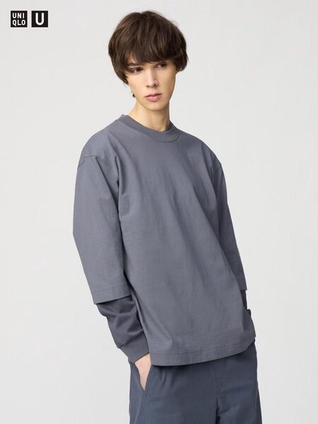 クルーネックt 7分袖 Tシャツ ユニクロ UNIQLO U 未使用Mサイズ