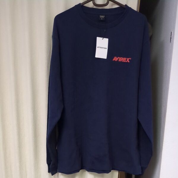 AVIREX 長袖Tシャツ ネイビー Lサイズ 新品 未使用
