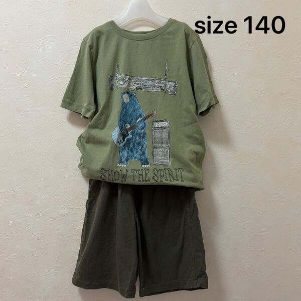 GU Tシャツ UNIQLOハーフパンツ 2点セット 140