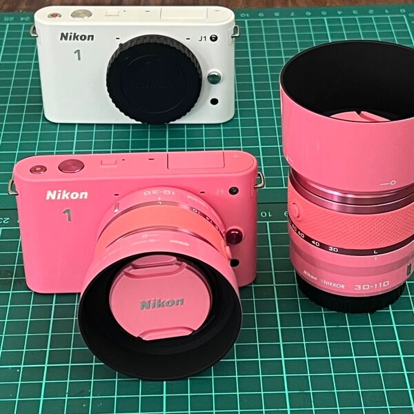 ニコン nikon1 ニコン1 J1 ダブルレンズキット ダブルズーム ピンク ホワイト本体付 ミラーレス一眼デジタルカメラ 動画