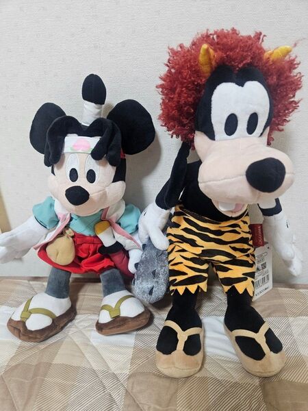ディズニーストア 岡山限定 ミッキー桃太郎&鬼グーフィーのぬいぐるみ