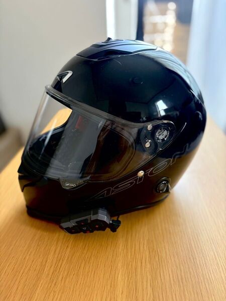 ASTONE フルフェイスヘルメット GTB800 ソリッドブラック(インカム付き) サイズM