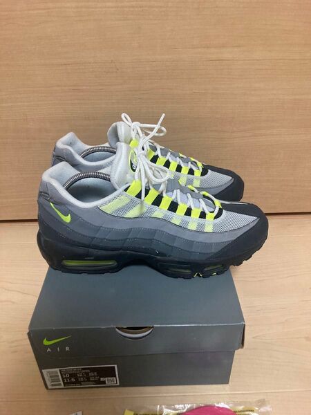 中古28cm NIKE AIR MAX 95 OG NEON YELLOW 2020 エアマックス95 ネオンイエロー 2020