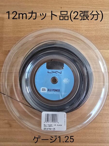 【12mカット品・2張分】ルキシロン アルパワー 125(1.25) ブラック