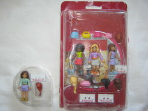 ★中古品 MEGA BLOKS メガブロック American Girl アメリカンガール ミニフィギュア 約6.5cm 着せ替え人形 洋服 帽子 髪型 バッグ メガネ★