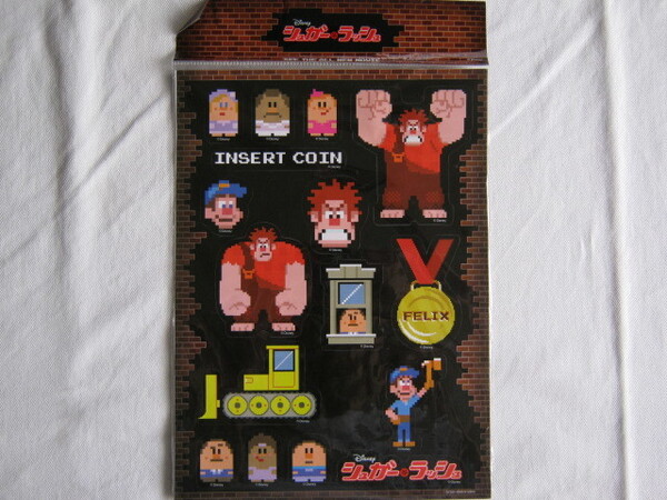 ★新品 ディズニー映画 Sugar Rush シュガーラッシュ ステッカー シールシート 2枚入り ラルフ ヴァネロペ フェリックス カルホーン軍曹★