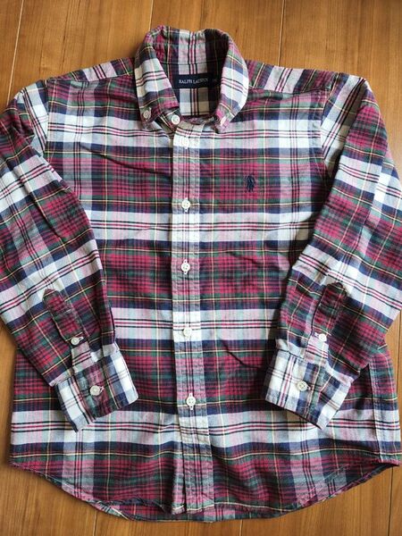RALPH LAURENラルフローレン長袖チェックシャツ男の子120cm