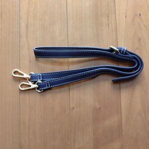 バッグストラップ ネイビー レザー ショルダーストラップ ハンドメイド