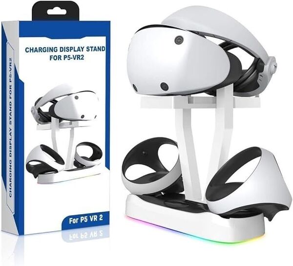 充電ディスプレイスタンド P5-VR2 ホワイト スタイリッシュ 収納 片付け