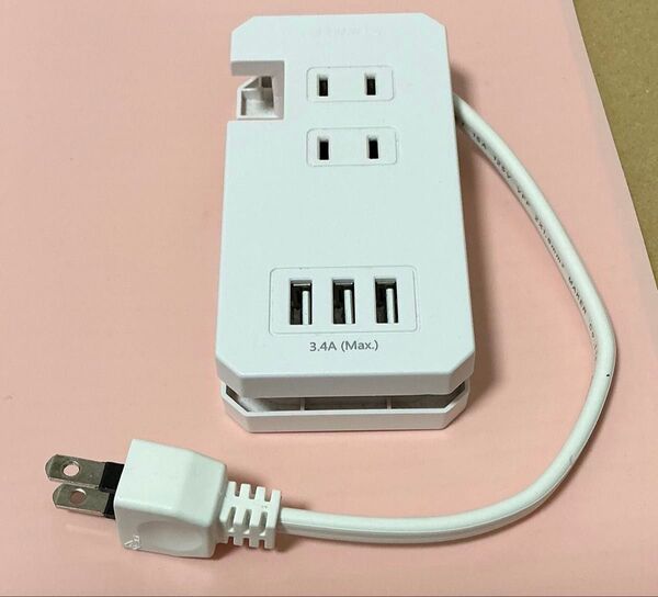Standard Products コンセントとUSBポートがついてる電源タップ0.2m ホワイト 中古 ネコポス込