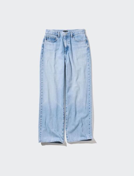 UNIQLO ユニクロ デニム ワイドパンツ ライトブルー