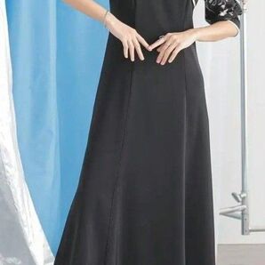 【新品】ジャガードボレロ付き デザインワンピースドレス L★おしゃれな ロング ワンピース