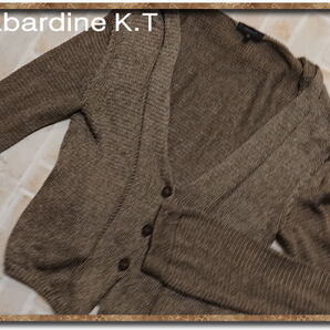 美品!!☆Gabardine K.T ギャバジンK.T ニットカーディガン 濃茶☆